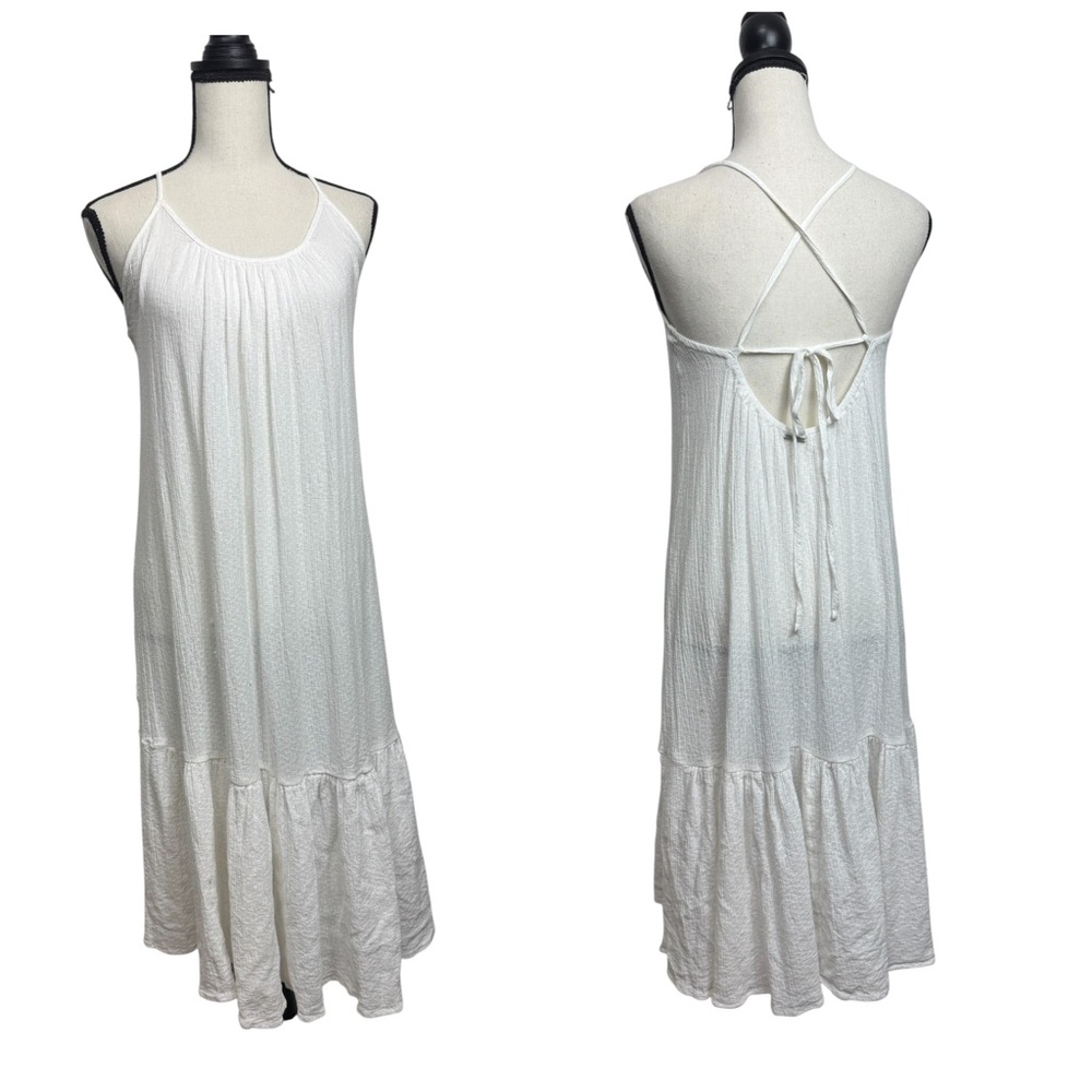 Billabong White Gauzy Beach Bachelorette Bathing Suit Cover Up Lightweight